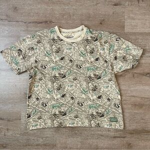 Camo streetwear premium heavyweight boxy Brooklyn Cloth workwear tee size Med